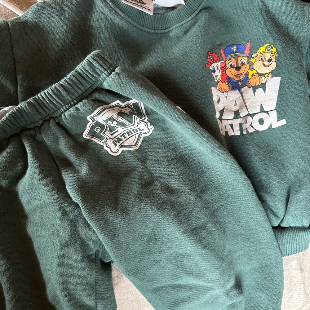 Zara Paw Patrol Green Joggers Cozy Set